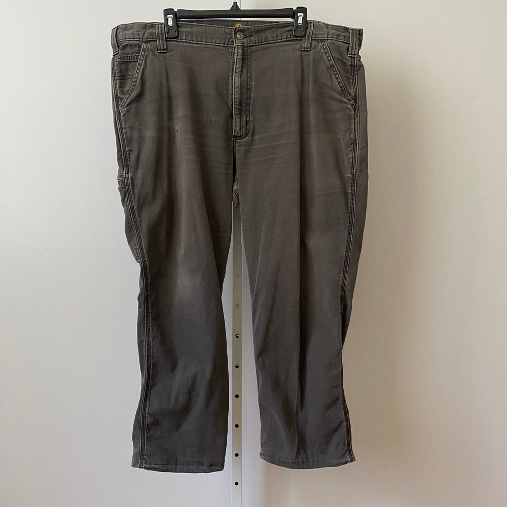 Carhartt Cotton Rugged Outdoors Relaxed Fit Dungaree Carpenter Pants 42x30 Gray